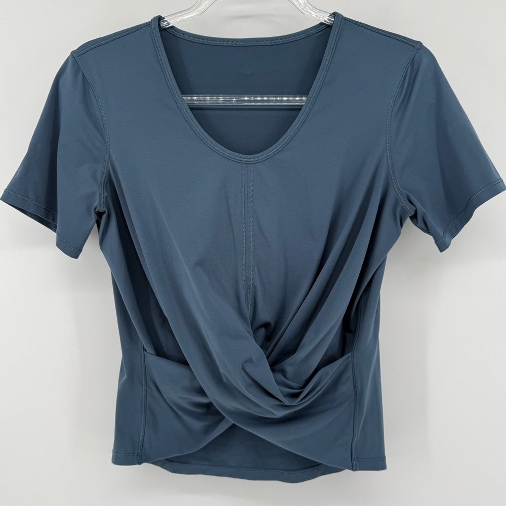 Lululemon Do the Daily Twist Front Top Blue Activewear athletic yoga casual